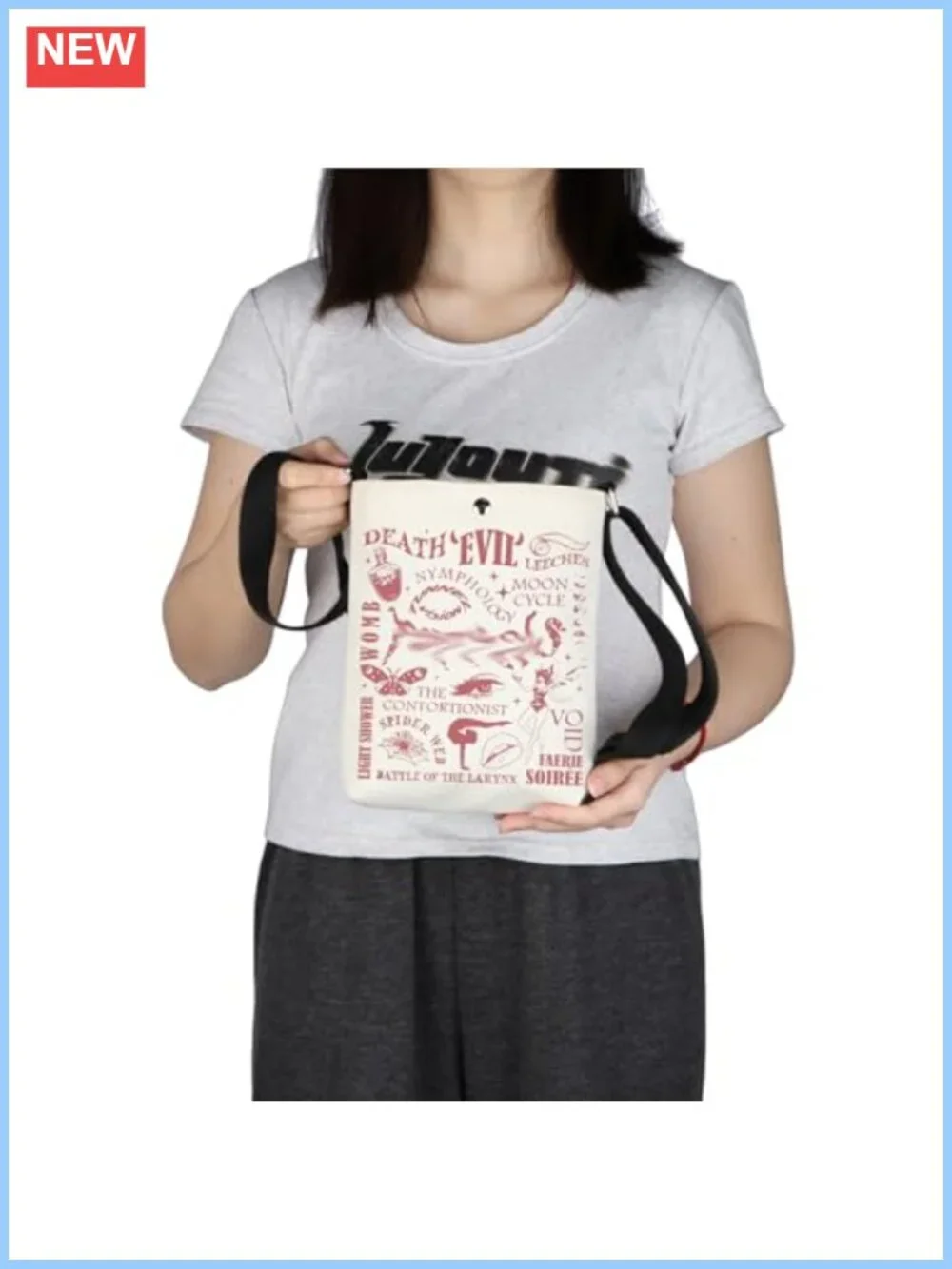 Canvas Crossbody Bag Music Lover Fan Gift Shoulder Bag Purse Pouch